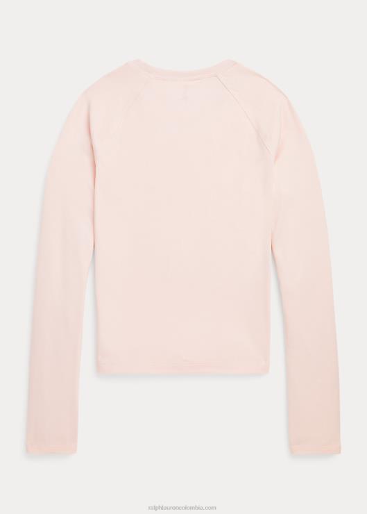 playera de manga larga de jersey elástico niños rosa acacia Ralph Lauren 2XR2V7618