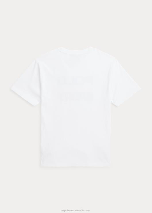 playera de polo sport de algodón niños blanco Ralph Lauren 2XR2V6151