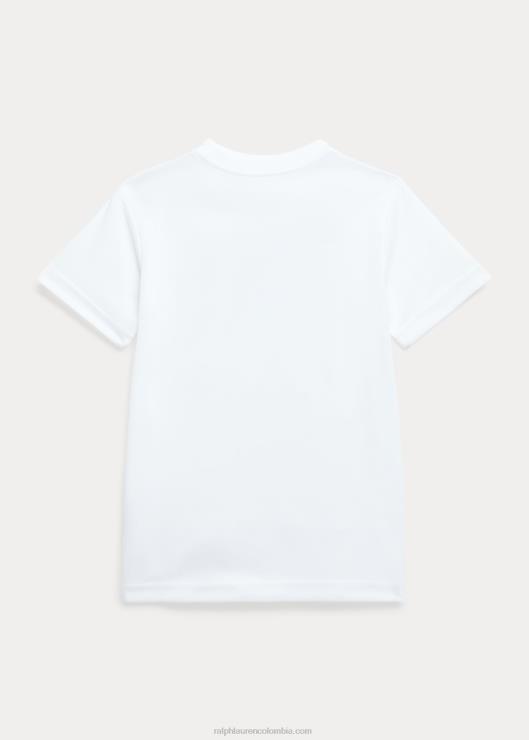 playera de punto con logo niños Ceramica Blanca Ralph Lauren 2XR2V9792