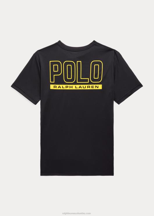 playera de punto con logo niños negro Ralph Lauren 2XR2V9816