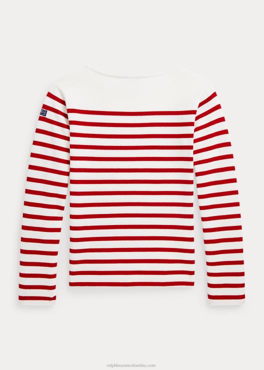 top de punto de algodón a rayas niños rl 2000 rojo multi Ralph Lauren 2XR2V7572