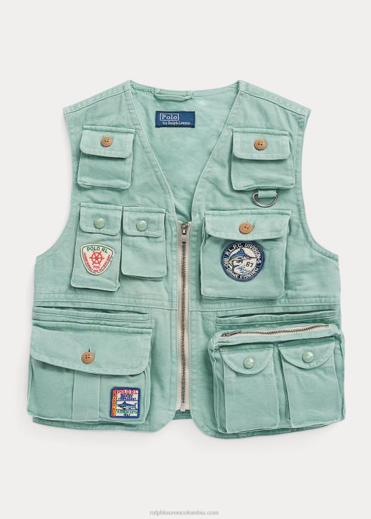 chaleco utilitario chino niños menta descolorida Ralph Lauren 2XR2V9768