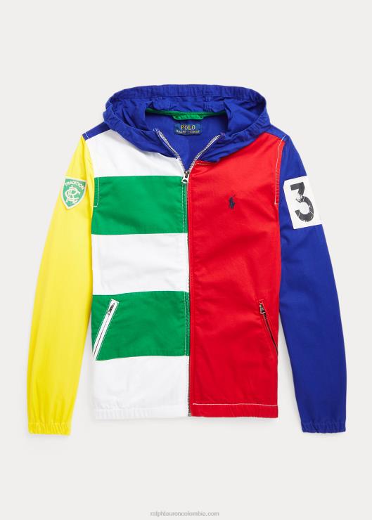 chamarra con capucha y diseño colour block niños bloques de colores múltiples Ralph Lauren 2XR2V5991