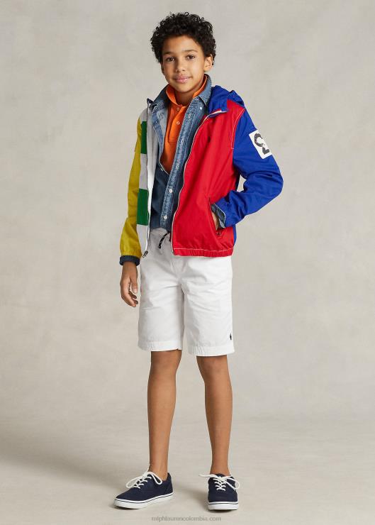 chamarra con capucha y diseño colour block niños bloques de colores múltiples Ralph Lauren 2XR2V5991