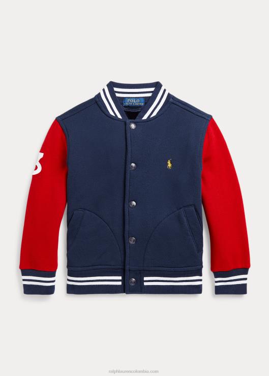 chamarra de béisbol con escudo niños marina de crucero Ralph Lauren 2XR2V5785