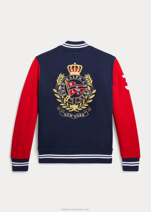 chamarra de béisbol con escudo niños marina de crucero Ralph Lauren 2XR2V5992