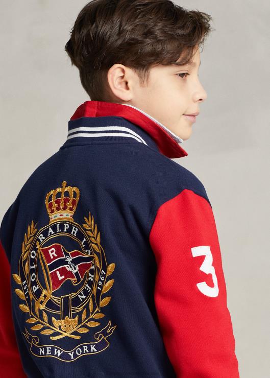 chamarra de béisbol con escudo niños marina de crucero Ralph Lauren 2XR2V5992