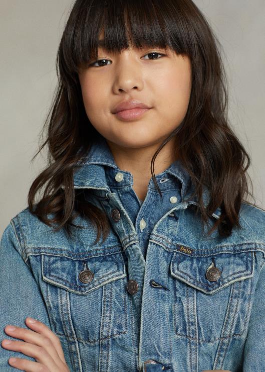 chamarra de camionero de mezclilla niños lavado de dafnie Ralph Lauren 2XR2V6972