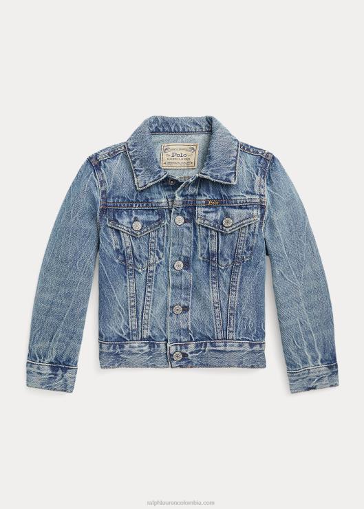 chamarra de camionero de mezclilla niños lavado de timmons Ralph Lauren 2XR2V6436