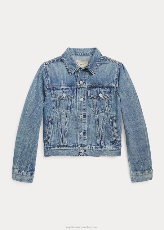 chamarra de camionero de mezclilla niños lavado de timmons Ralph Lauren 2XR2V6652