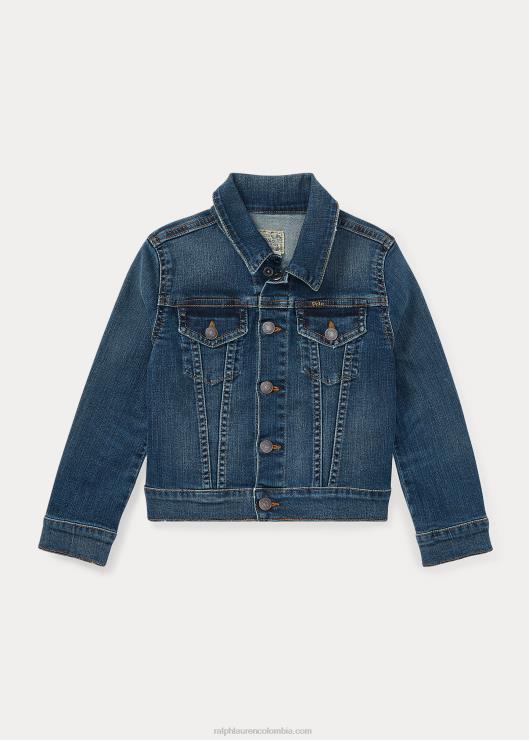 chamarra de camionero de mezclilla niños marcela lavado Ralph Lauren 2XR2V7484