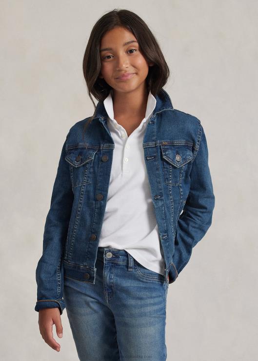 chamarra de camionero de mezclilla niños marcela lavado Ralph Lauren 2XR2V7514