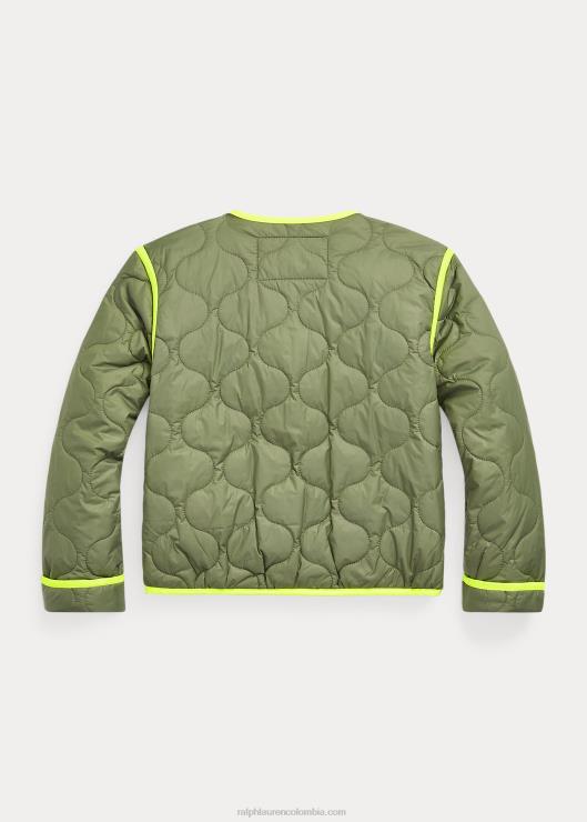 chaqueta acolchada con ribetes de neón niños sendero del jardín Ralph Lauren 2XR2V7540