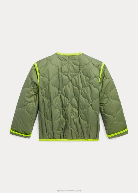 chaqueta acolchada con ribetes de neón niños sendero del jardín Ralph Lauren 2XR2V9991