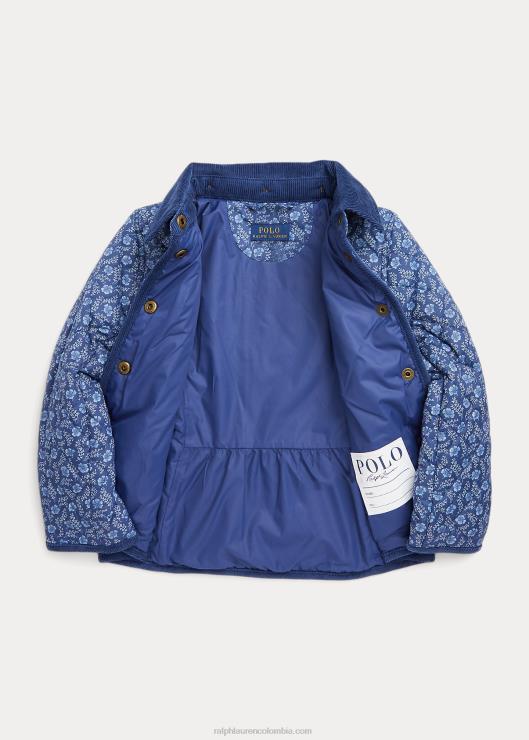 chaqueta militar acolchada resistente al agua niños delfina floral Ralph Lauren 2XR2V7408