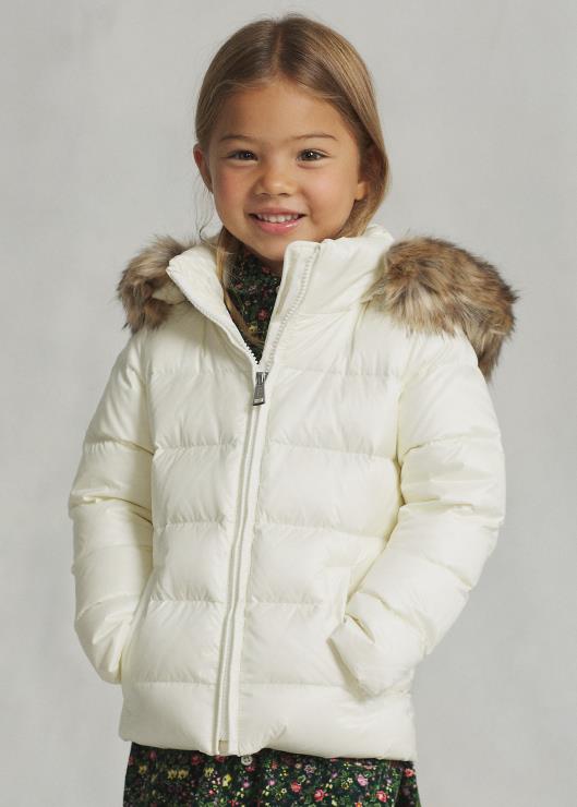 plumífero resistente al agua niños crema de la casa club Ralph Lauren 2XR2V7360