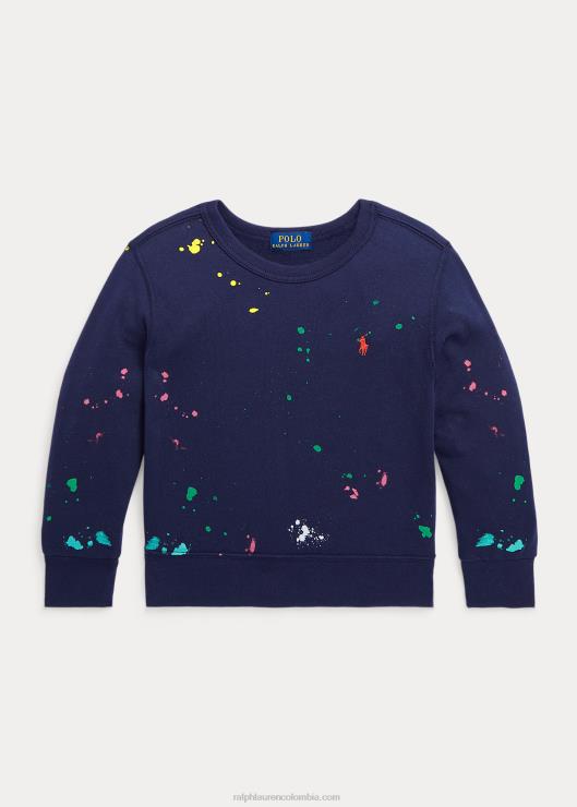 sudadera spa con estampado de salpicaduras de pintura niños marina de crucero Ralph Lauren 2XR2V5818