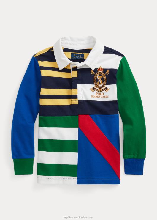 camiseta de rugby con patchwork niños Newport azul marino multi Ralph Lauren 2XR2V5806