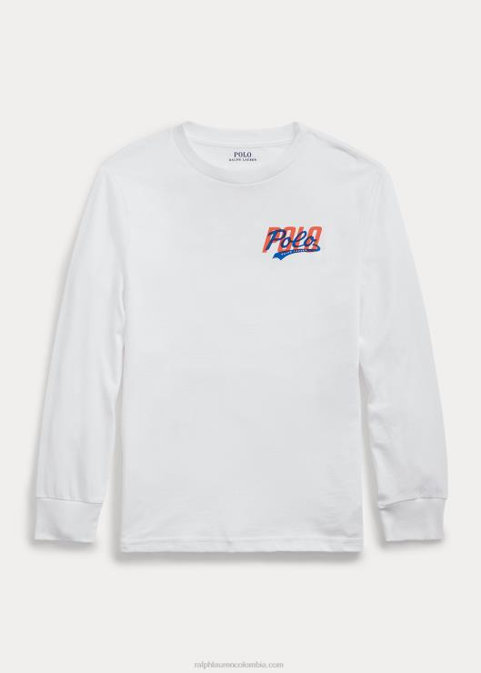 playera de manga larga con logo niños blanco Ralph Lauren 2XR2V6668