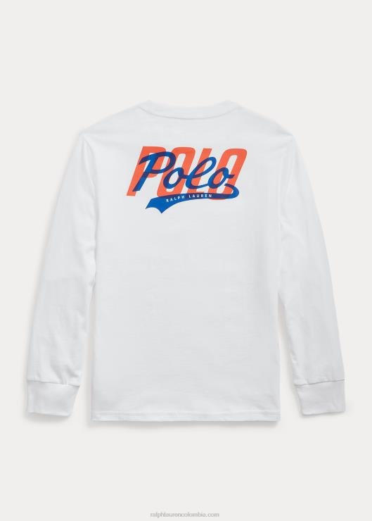 playera de manga larga con logo niños blanco Ralph Lauren 2XR2V6668