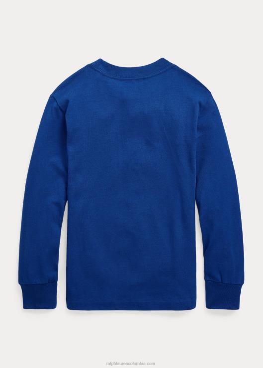 playera de manga larga con logo niños estrella de zafiro Ralph Lauren 2XR2V6461