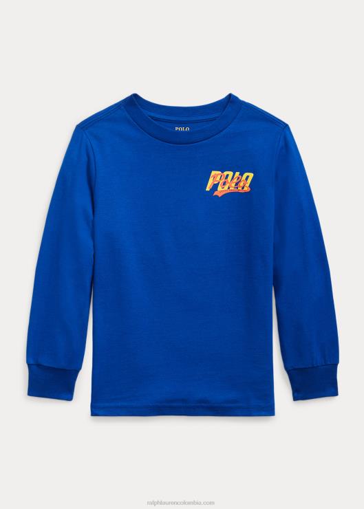 playera de manga larga con logo niños estrella de zafiro Ralph Lauren 2XR2V6528