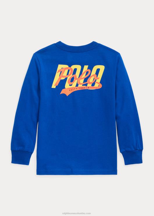 playera de manga larga con logo niños estrella de zafiro Ralph Lauren 2XR2V6528