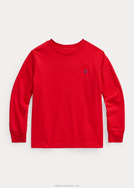 playera de manga larga de jersey de algodón niños rl2000 rojo Ralph Lauren 2XR2V5908