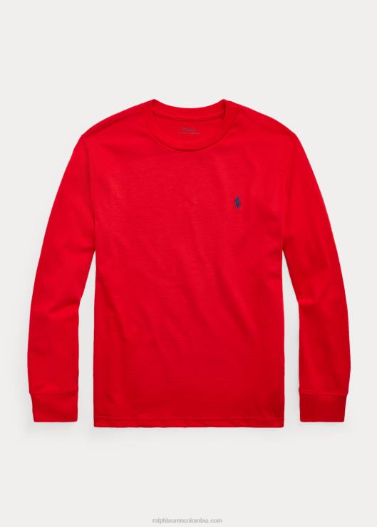 playera de manga larga de jersey de algodón niños rl2000 rojo Ralph Lauren 2XR2V6287
