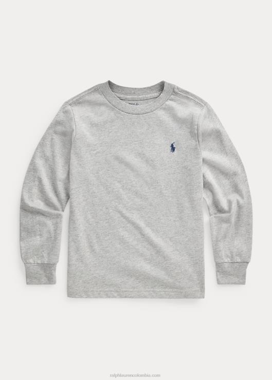 playera de manga larga de jersey de algodón niños y sobre brezo Ralph Lauren 2XR2V5907