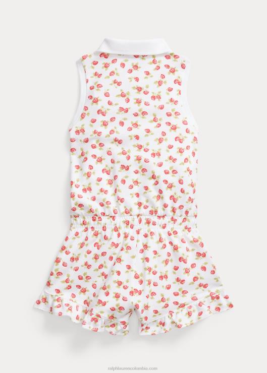 mameluco de polo de malla elástica de fresa niños pequeño estampado de fresas Ralph Lauren 2XR2V6807