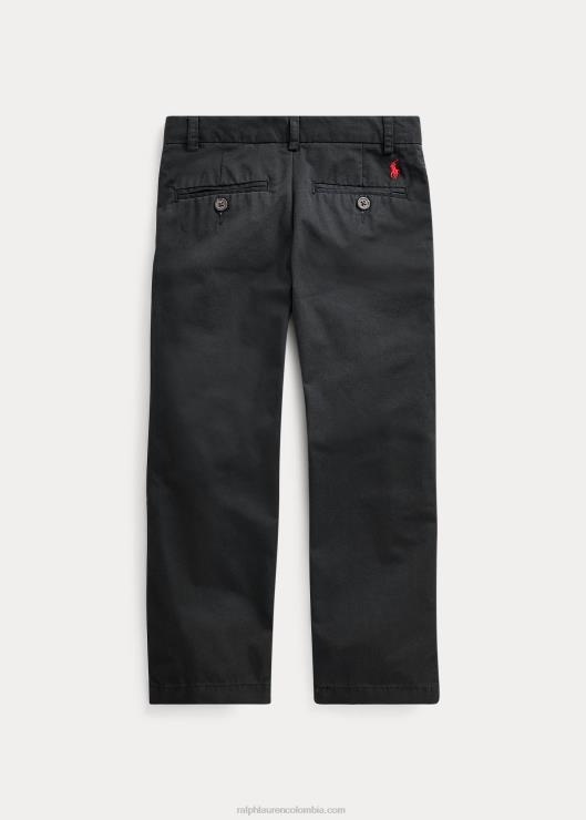 Pantalón recto de sarga flexible para abrasión niños negro Ralph Lauren 2XR2V5763