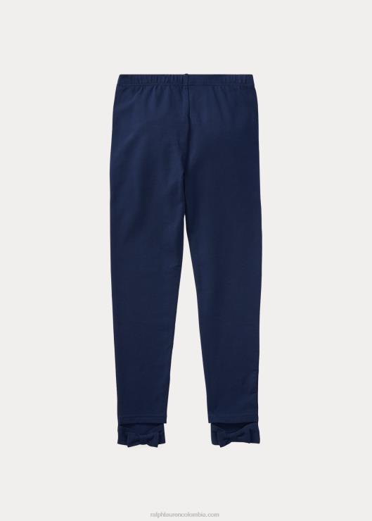 leggins de punto con lazo en la espalda niños azul marino refinado Ralph Lauren 2XR2V7644