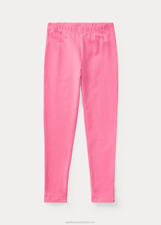 leggins de punto con lazo en la espalda niños baja rosa Ralph Lauren 2XR2V7639