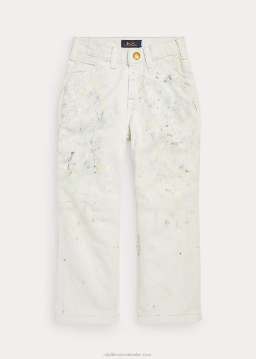 pantalón de pintor de sarga niños lavado sajón Ralph Lauren 2XR2V6538