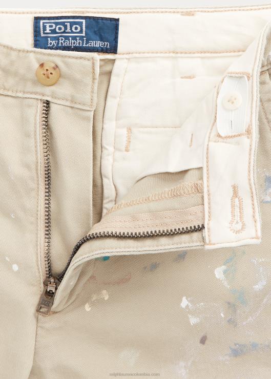 pantalones chinos de corte clásico con salpicaduras de pintura niños lavado tabernero Ralph Lauren 2XR2V6558