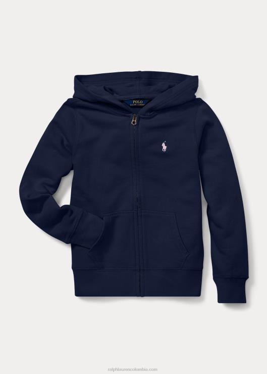 sudadera con capucha de felpa francesa niños azul marino refinado Ralph Lauren 2XR2V7026