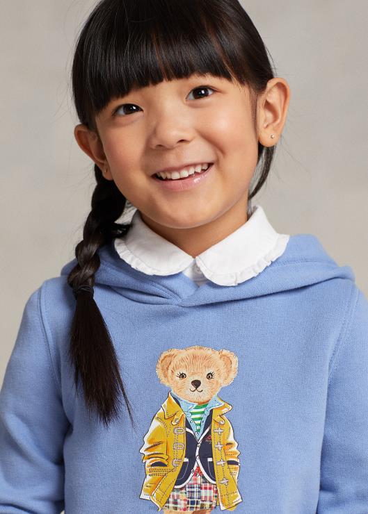 sudadera polar con osito polo niños puerto isla azul Ralph Lauren 2XR2V7348