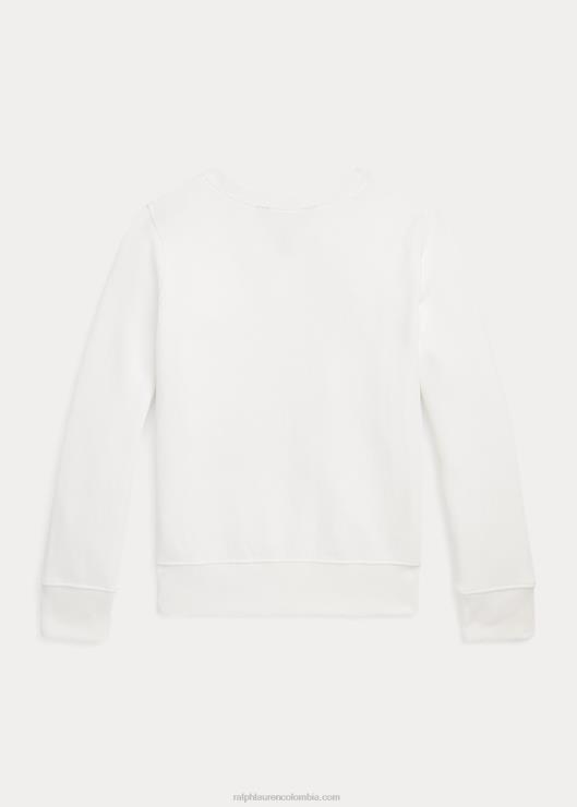 sudadera polar con osito polo niños lavaplatos blanco Ralph Lauren 2XR2V10004