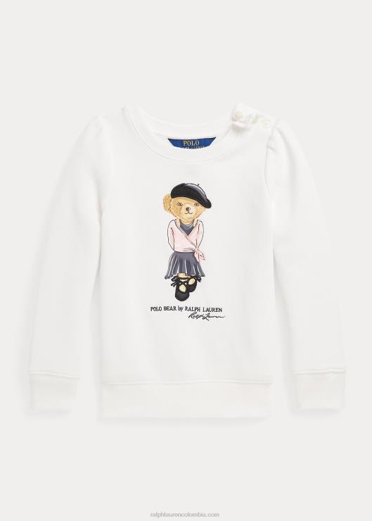 sudadera polar con osito polo niños lavaplatos blanco Ralph Lauren 2XR2V9998