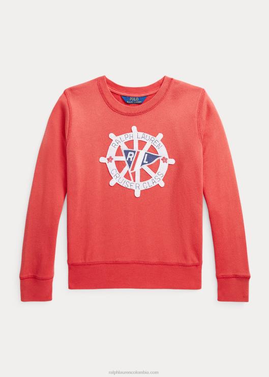 sudadera spa con aplique de vela niños estribor rojo Ralph Lauren 2XR2V7116
