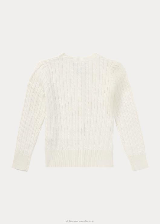 cárdigan con ochos de algodón niños blanco cálido Ralph Lauren 2XR2V6938