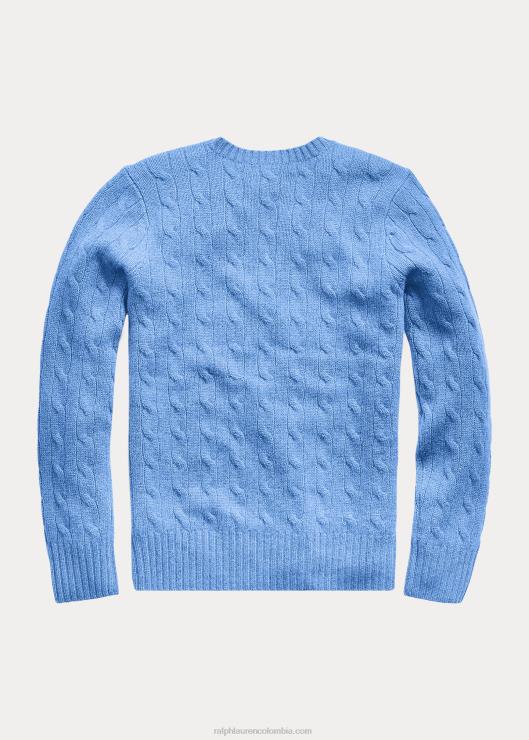 el icónico jersey de punto de ochos de cachemira niños nuevo litchfield azul Ralph Lauren 2XR2V6212
