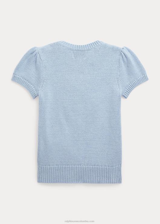 jersey de manga corta con osito de polo niños finca azul Ralph Lauren 2XR2V6814