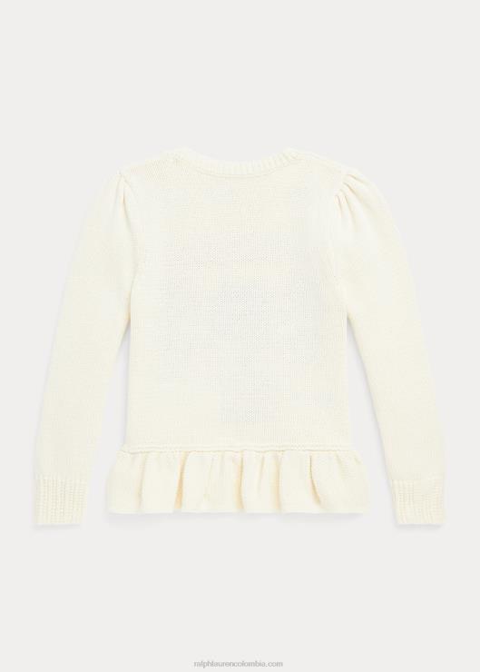 jersey de mezcla de algodón en intarsia niños crema de la casa club Ralph Lauren 2XR2V7469