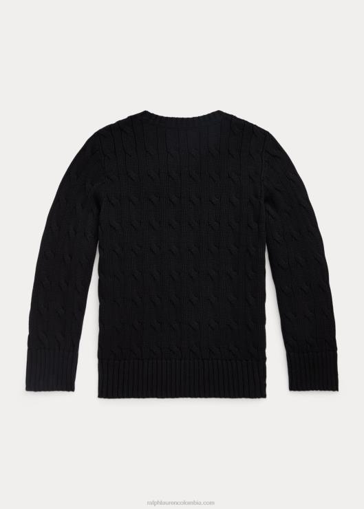 jersey de ochos de algodón niños negro Ralph Lauren 2XR2V9898