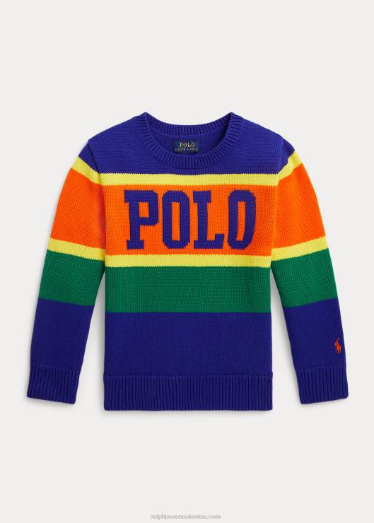 suéter a rayas con logo niños ciudad real multi Ralph Lauren 2XR2V9914