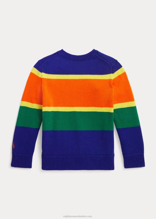 suéter a rayas con logo niños ciudad real multi Ralph Lauren 2XR2V9914