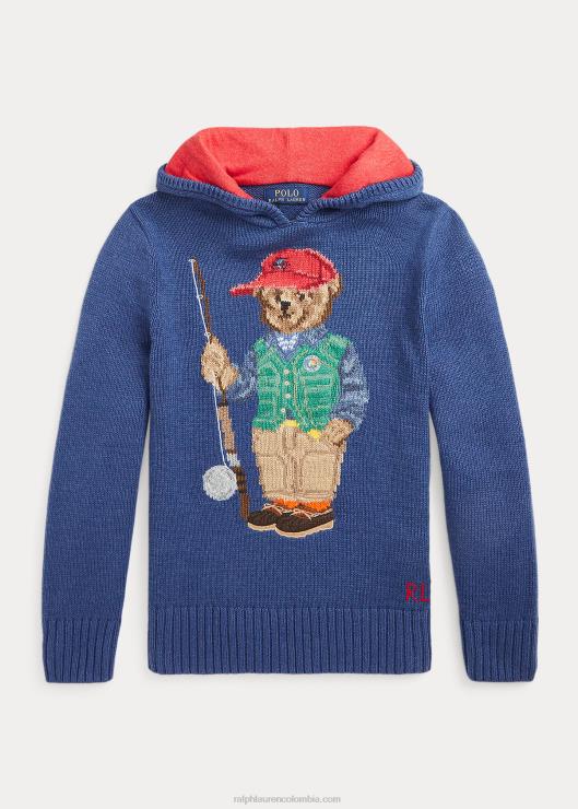 suéter con capucha y osito de polo niños viejo real Ralph Lauren 2XR2V6105