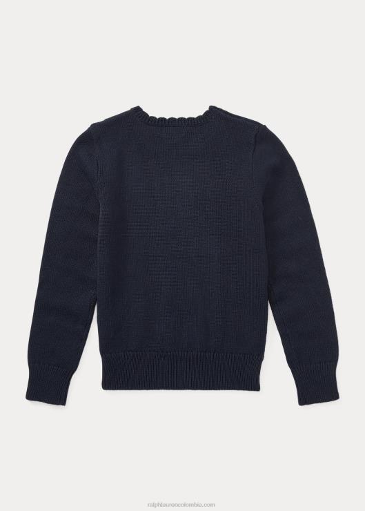 suéter con osito de polo niños cazador de la marina Ralph Lauren 2XR2V7237